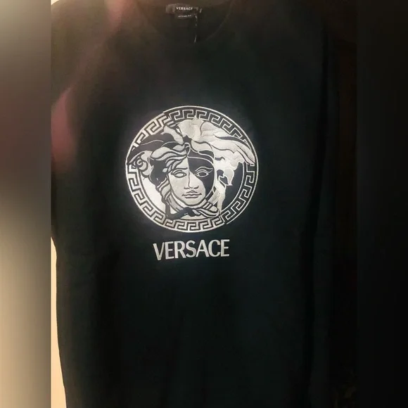 Versace embroidered Medusa Logo Cotton Jersey Sweatshirt 💎 - Picture 4 of 11